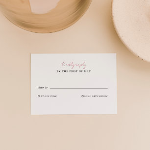 Romantic Rose Wedding Response Card
