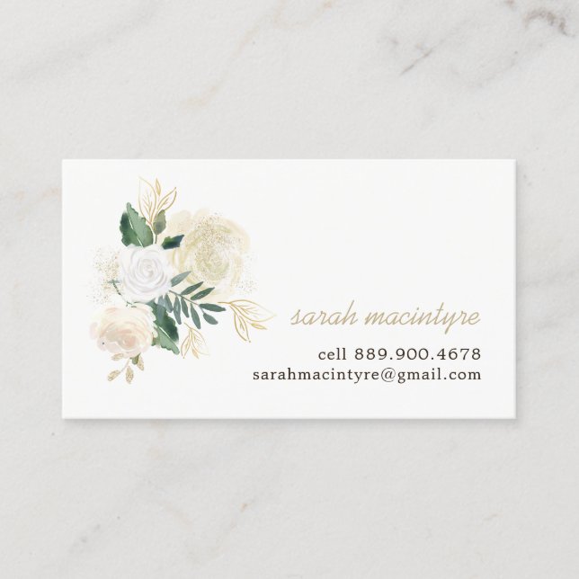 Romantic Roses Calling Cards (Front)