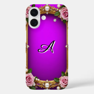 Romantic Roses Jewel Accents Vintage Baroque Gift iPhone 16 Case