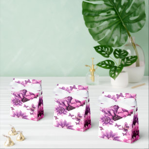 Romantic Rosy Floral Favor Box