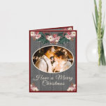 Romantic Rustic Couples Photo Christmas Cards<br><div class="desc">Romantic Rustic Couples Photo Christmas Cards</div>