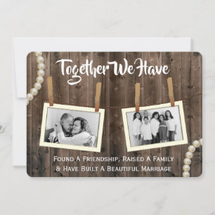 Romantic & Rustic Vow Renewal Two Photo Invitation