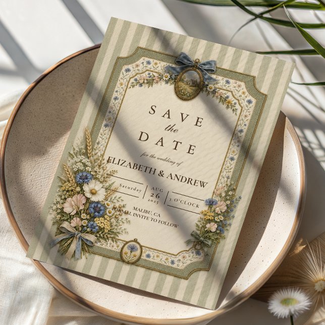 Romantic Rustic Wildflower Wedding Save The Date (Creator Uploaded)