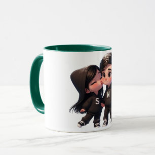 "Romantic S + N Monogram – A Symbol of Love" Mug