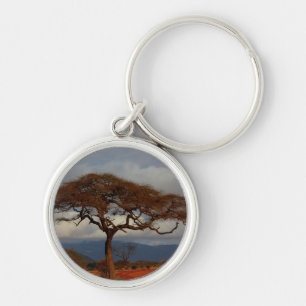 Romantic Safari Africa Bridal Shower Custom Peace Keychain