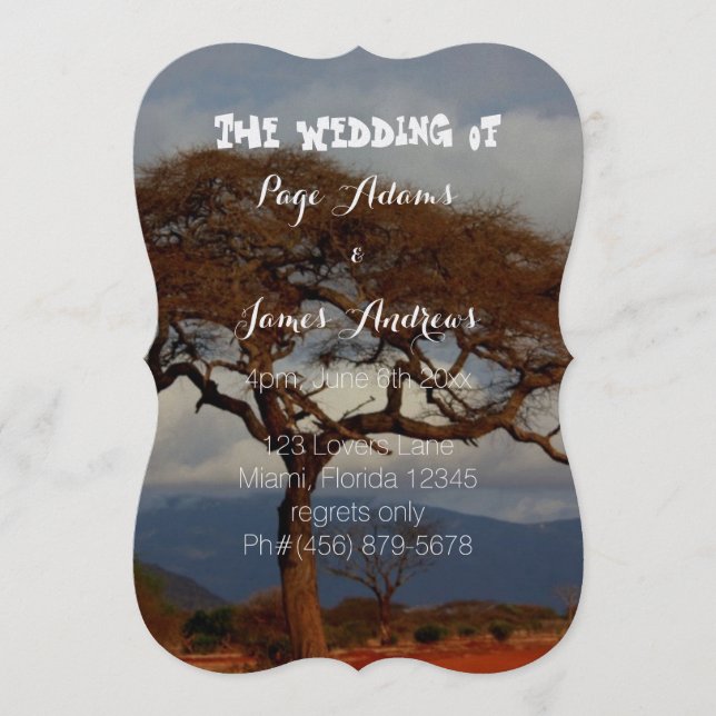 Romantic Safari Africa Bridal Wedding Programs (Front)