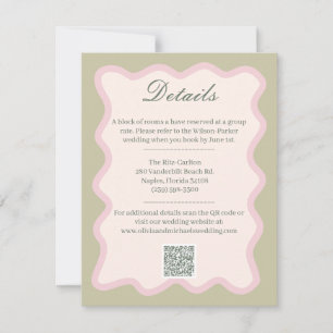 Romantic sage green Details Enclosure Card