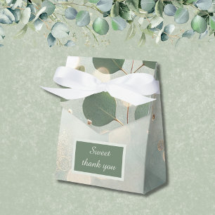 Romantic Sage Green Eucalyptus Wedding Favor Box
