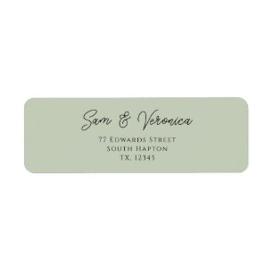 Romantic Sage Return Address  Label