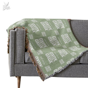 Romantic Sage XOXO Love Never Fails Valentines Throw Blanket
