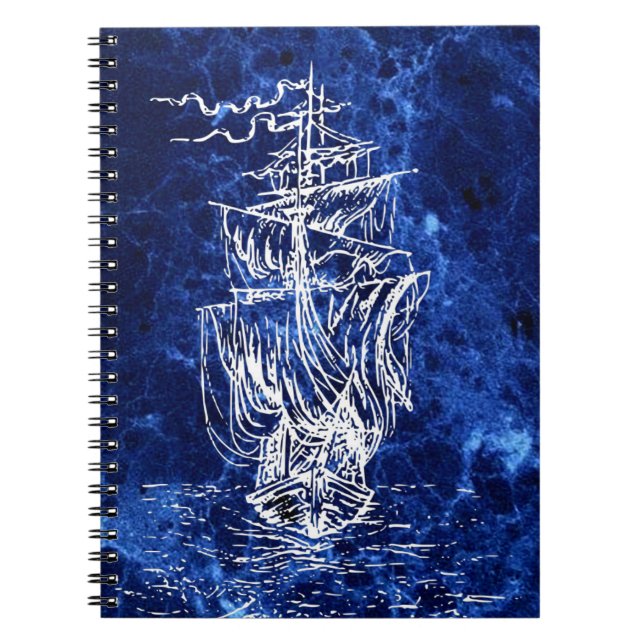 Romantic sailing ship notebook (Front)