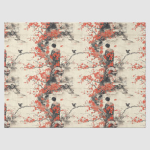 Romantic Sakura Kimono Couple Pattern (2) Tissue Paper