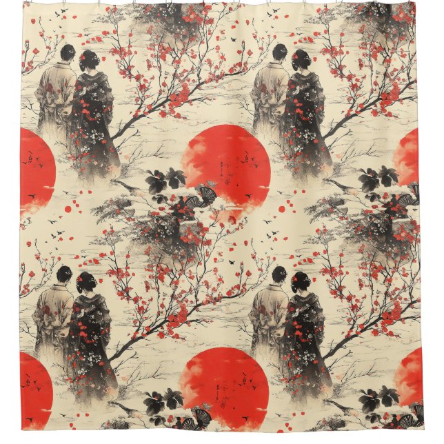 Romantic Sakura Kimono Couple Pattern (3) (Front)
