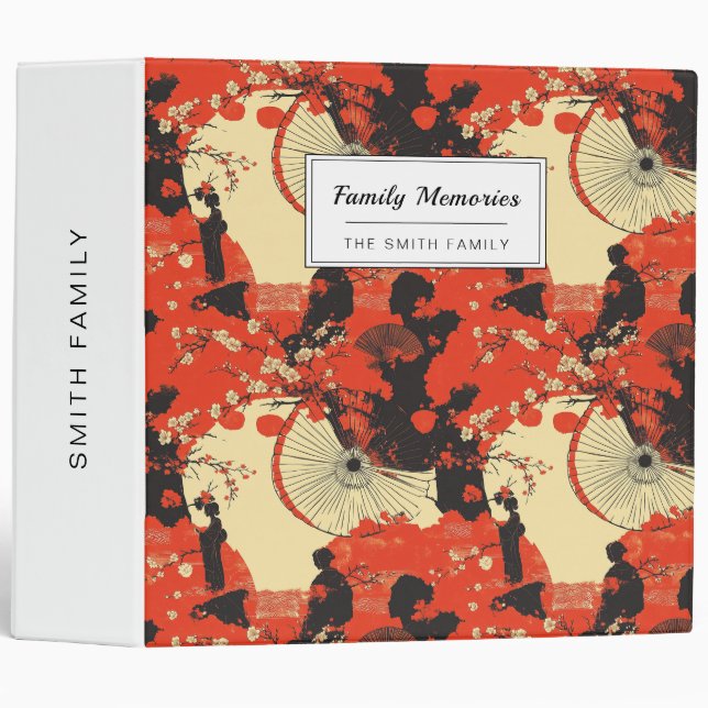 Romantic Sakura Kimono Couple Pattern (5) Binder (Front/Spine)