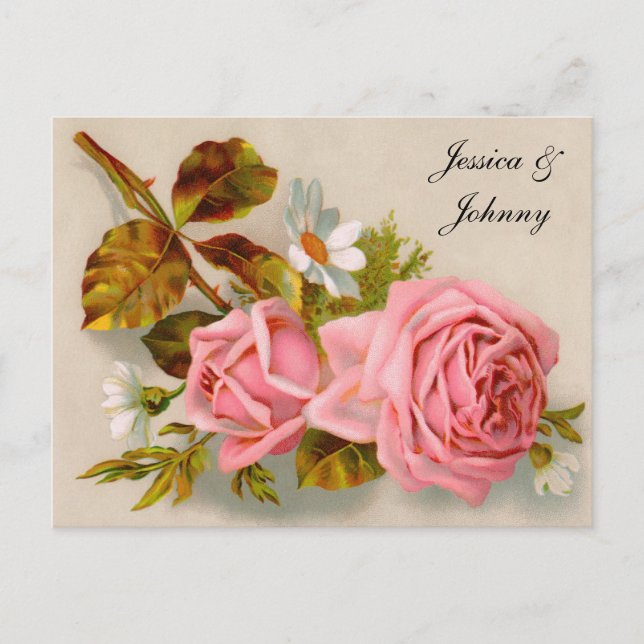 Romantic Save the Date Postcards (Front)