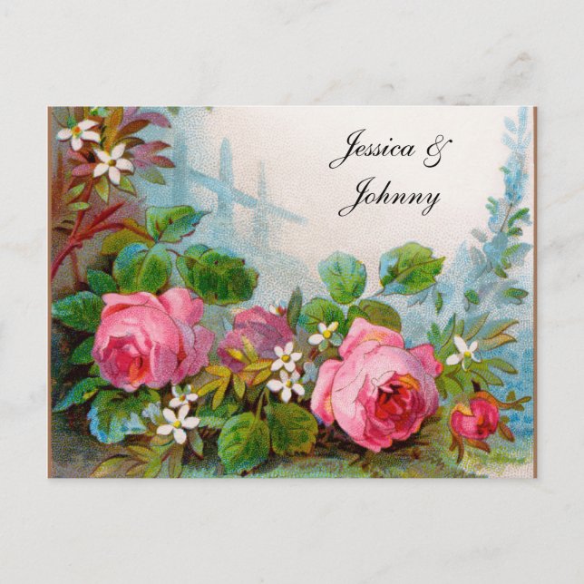 Romantic Save the Date Postcards (Front)