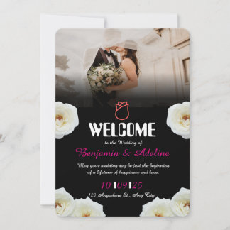 Romantic Script Wedding Invitation