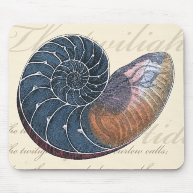 Romantic Seashell Mouse Pad (Front)