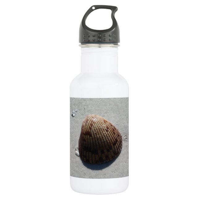 Romantic seashell on the beach in Florida 532 Ml Water Bottle (Front)