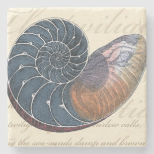 Romantic Seashell Stone Coaster