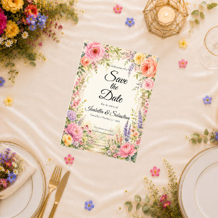 Romantic Secret Garden Bloom Wedding Save The Date