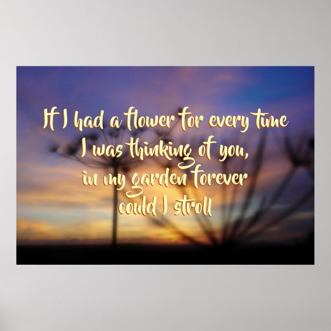 Romantic sentiment prose for lovers poster (Front)