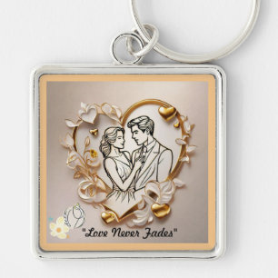 "Romantic Serenity Found" Keychain