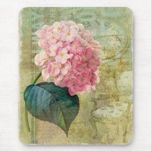 Romantic Shabby Chic Hydrangea Victorian Style Mouse Pad