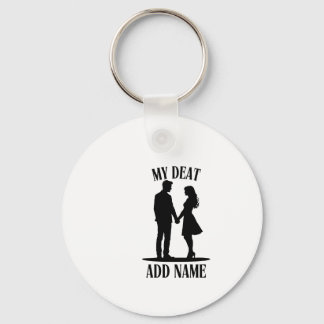 Romantic Silhouette Duo with Dramatic Art Vibe Keychain