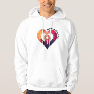 Romantic Silhouette Heart Couple Valentine's Day Hoodie