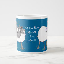 Romantic Silly Sheep Mug to Personalize