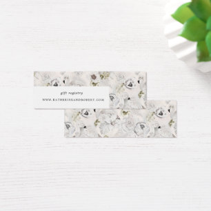 romantic silver floral Wedding card