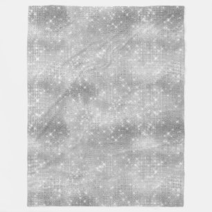 Romantic Silver Sparkle Fleece Blanket