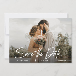 Romantic Simple 2 photo QR code wedding website Invitation