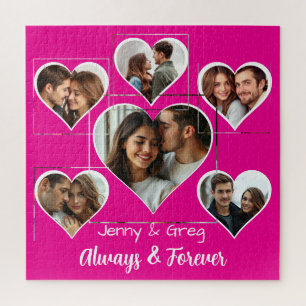 Romantic Six Photo Template  Jigsaw Puzzle