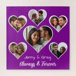 Romantic Six Photo Template  Jigsaw Puzzle