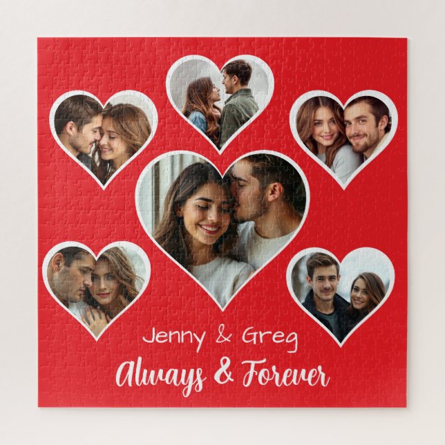 Romantic Six Photo Template  Jigsaw Puzzle (Vertical)