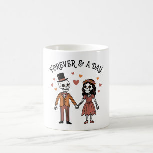 Romantic Skeleton Couple Forever & A Day Coffee Mug