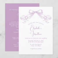 Romantic Sketched Bow | Lilac Front + Back Wedding