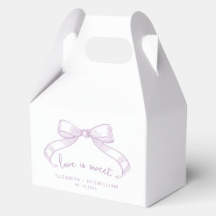 Romantic Sketched Bow Lilac Love is Sweet Favor Box