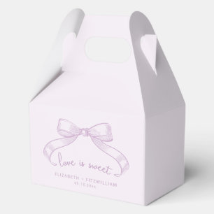 Romantic Sketched Bow Lilac Love is Sweet Favor Box