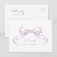 Romantic Sketched Bow | Lilac Meal Choice Wedding
