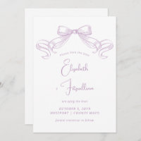 Romantic Sketched Bow | Lilac Tie The Knot