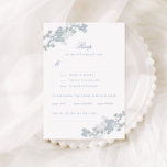 Romantic Soft Blue Vintage Floral Wedding RSVP Card<br><div class="desc">Elegant romantic wedding RSVP card,  adorned with a stunning soft blue watercolor floral design and classic calligraphy.</div>