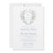 Romantic Soft Blue Vintage Monogram Crest Wedding