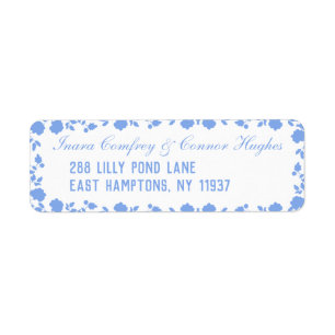 Romantic Soft Joli Floral Bordure Adresse de retou