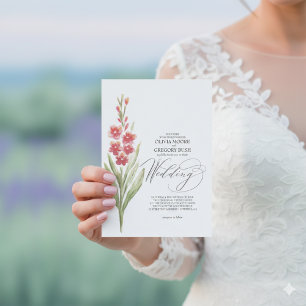 Romantic Soft Pink Flowers Summer Garden Invitation