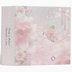 Romantic Soft Pink Roses Binder