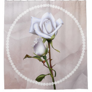 Romantic Soft White Roses Elegant Floral Chic