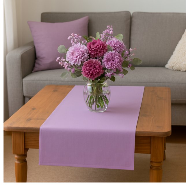 Romantic solid light lila pastel spring decor short table runner (Creator Uploaded)